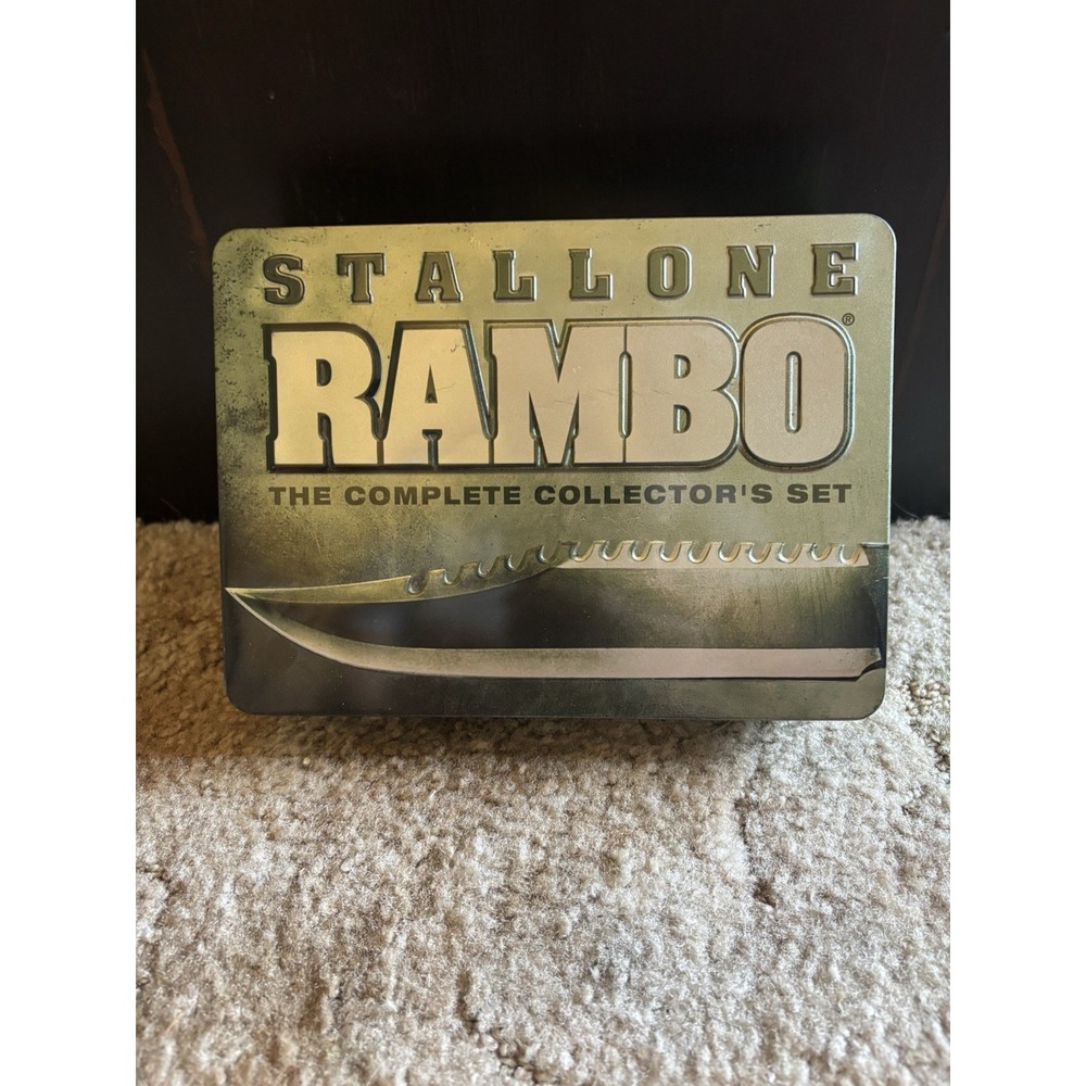 Rambo The Complete Collector's Set Metal Tin DVD 6 Disc First Blood Stallone Lot
